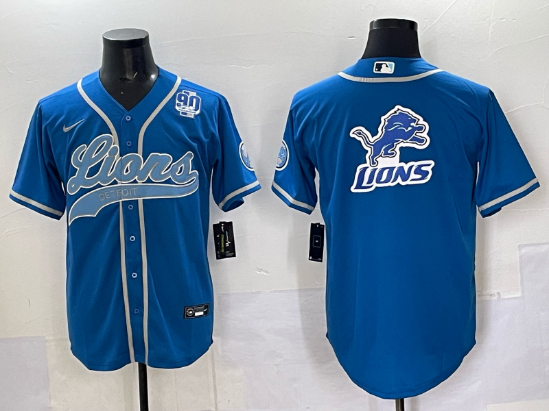 Men 2025 Detroit Lions blank blue 2025 Nike Limited NFL Jersey 001